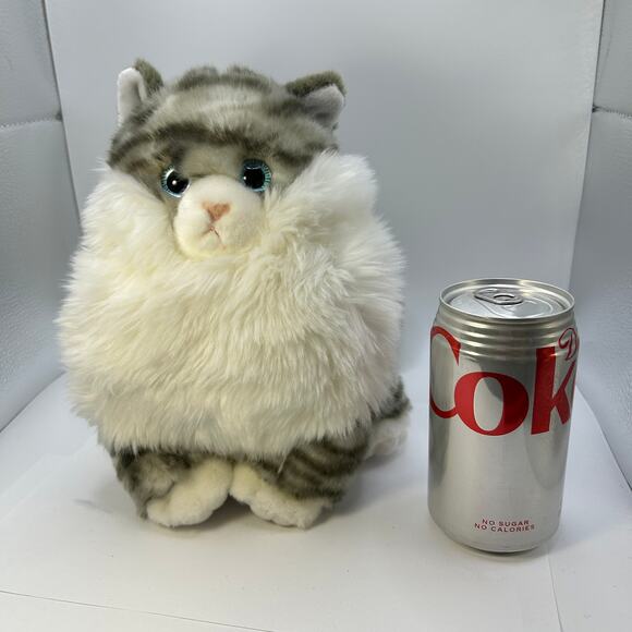 Aurora Fat Cats - 9.5" Dumpling Tabby Cat 02476 Plush Stuffed Animal Toy - Picture 1 of 8